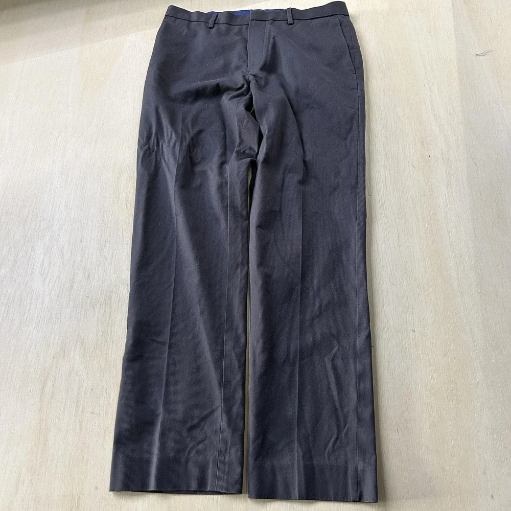 Banana Republic Pants Mens 30x30 Gray Dress Flat Front Straight Leg Non Iron
